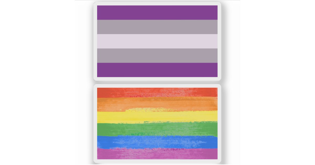 Greysexual Pride Sticker Zazzle 0867