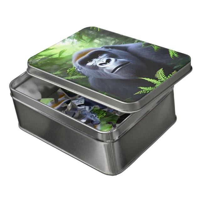 Greyson The Male Gorilla, Jigsaw Puzzle (Lid Open)