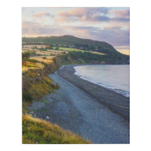Greystones Beach Faux Canvas Print Framed Ireland