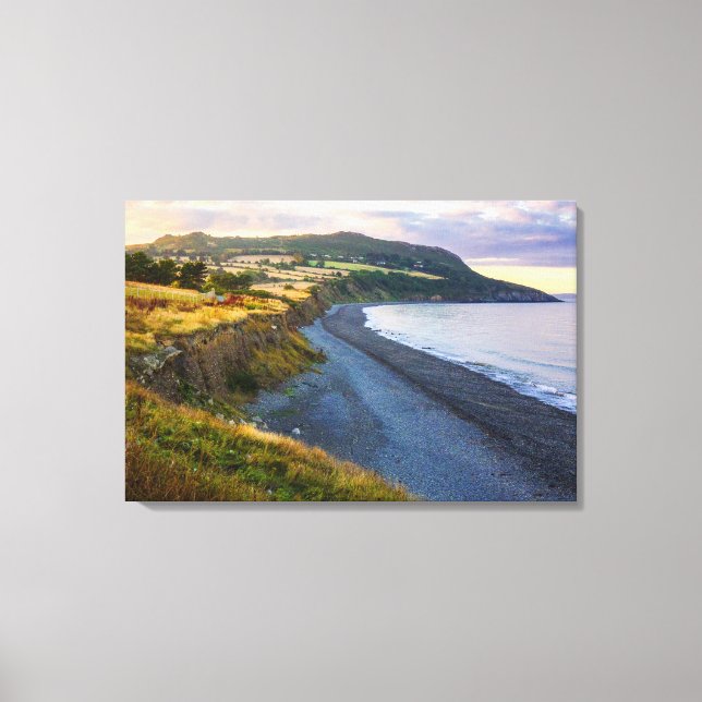 Greystones South Beach Coastal View Canvas Print (Front)