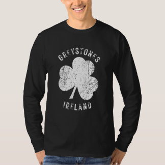 Greystones Wicklow Ireland Vintage Shamrock Distre T-Shirt
