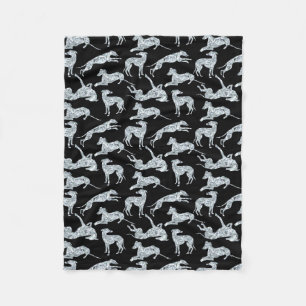 Greyt Diamond Greyhounds Fleece Blanket