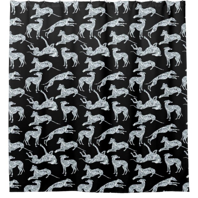 Greyt Diamond Greyhounds Shower Curtain (Front)