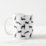Greyt Greyhound Silhouettes - Black on White Coffee Mug