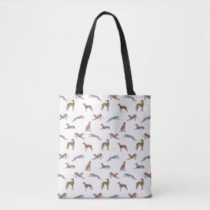 Greyt Metallic Color Greyhound Silhouettes Tote Bag