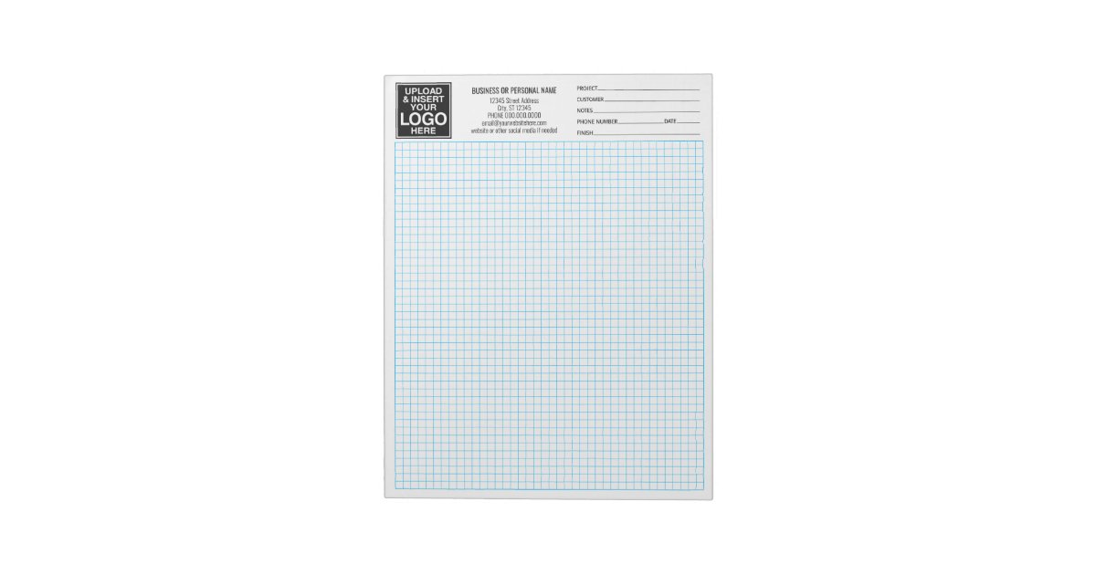 Large Graph Paper Note Pad