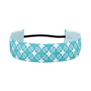 Grid and Stars Gingham Pattern Athletic Headband