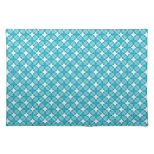 Grid and Stars Gingham Pattern Cloth Placemat
