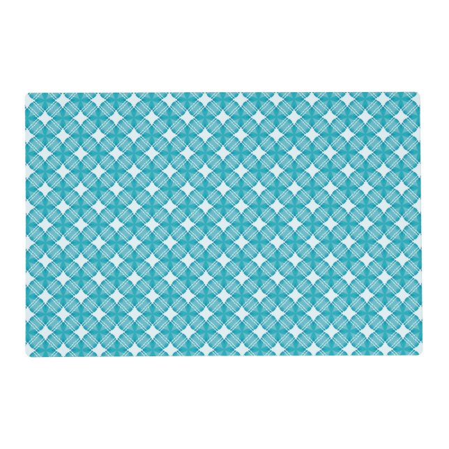 Grid and Stars Gingham Pattern Placemat (Front)
