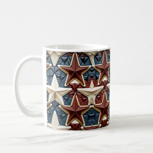 Grid de estrelas inspiradas nos EUA Coffee Mug