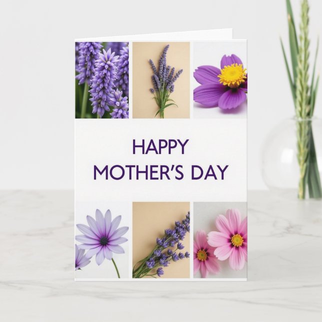 Grid Floral Celebration Card (Front)