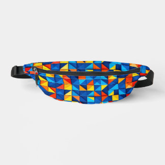 Grid Fragments Fanny Pack