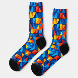 Grid Fragments Socks