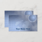 Grid Globe, Your Name Here Business Card (Front/Back)