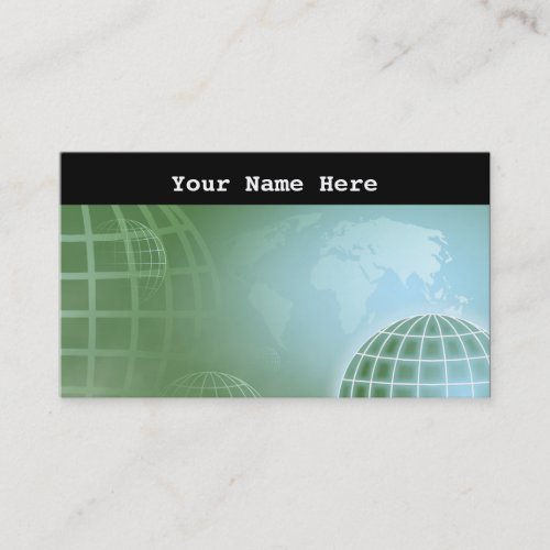 Grid Globe, Your Name Here Business Card