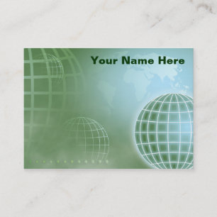 Grid Globe, Your Name Here Business Card