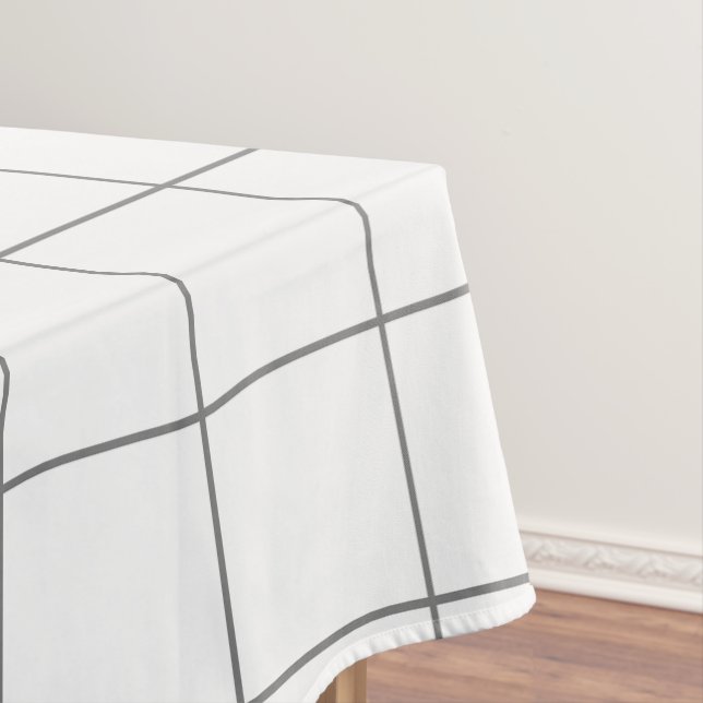Grid Gray Tablecloth (In Situ)