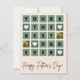 Grid Heart Personal Father's Day Card