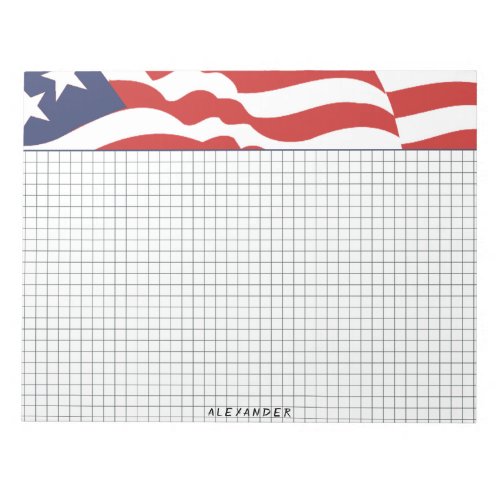 Grid _ Independence Day American Flag Illustration Notepad