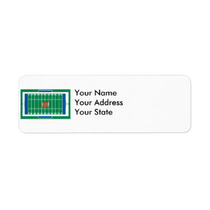 grid iron football field graphic label