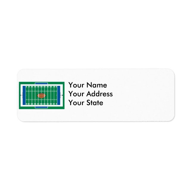 grid iron football field graphic label (Front)