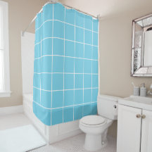 Grid Light Blue and White