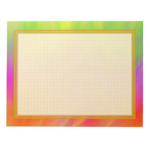 Grid Lined Colorful Pallette 8.5x11 Note Pad