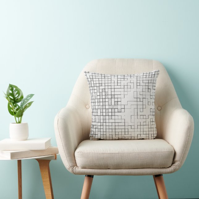 Grid Locked Throw Pillow  (Chair)