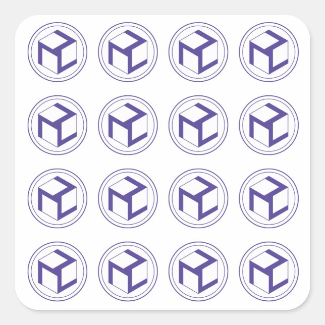 Grid of  Antahkaranas  -Antahkarana square -female Square Sticker (Front)