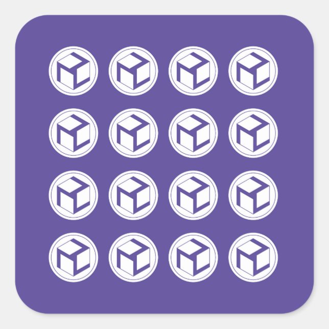 Grid of  Antahkaranas  -Antahkarana square -Female Square Sticker (Front)