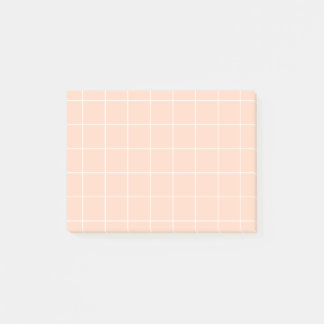 Grid paper: minimalist grid (Peach) Post-it Notes