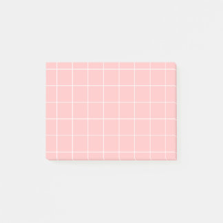 Grid paper: minimalist grid (pink) post-it notes