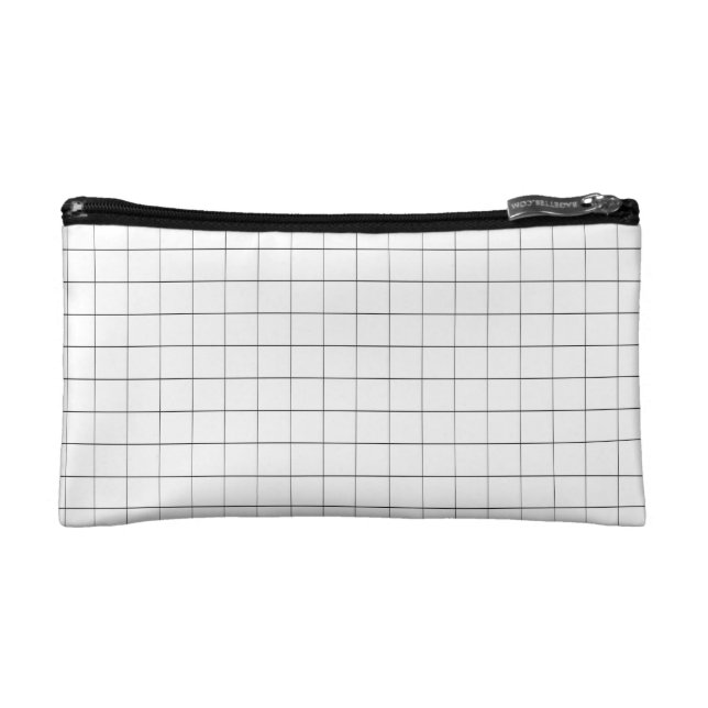 Grid Pattern Aesthetic Pouch (Front)