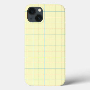 grid pattern blue line red dots iPhone 13 case