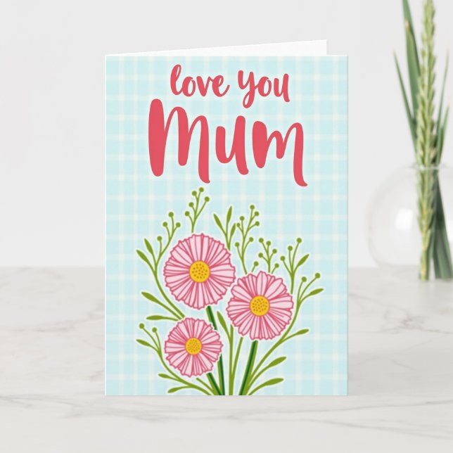 Grid Pattern Love Card (Front)