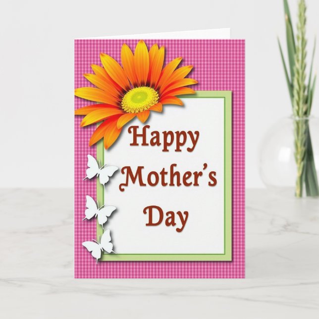 Grid Pattern Mothers Day Card (Front)
