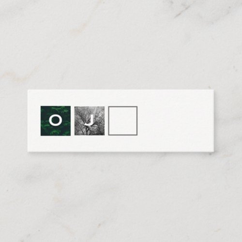 Grid  Photography  Monograms Mini Business Card