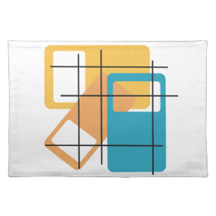 Grid Rectangles Cloth Placemat