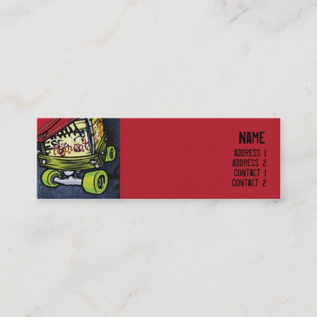 Grid - Skinny Mini Business Card (Front)
