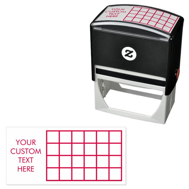 Grid Table Editable Box Personalized Office Self-inking Stamp (In Situ)