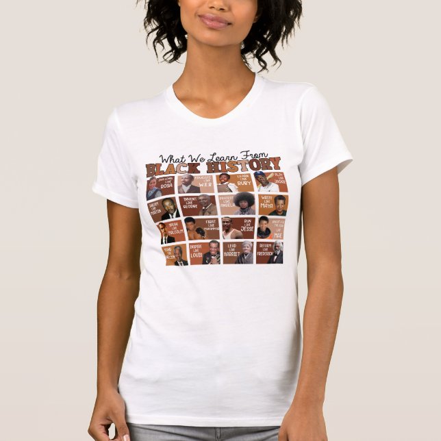 Grid Tribute to Black Historical Figures  T-Shirt (Front)