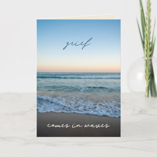 Grief Comes in Waves Death Anniversary Card