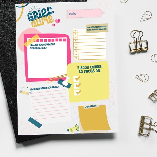 Grief Dump Notepad for grief after an event