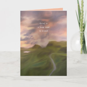 Grief is a long road Sympathy Card