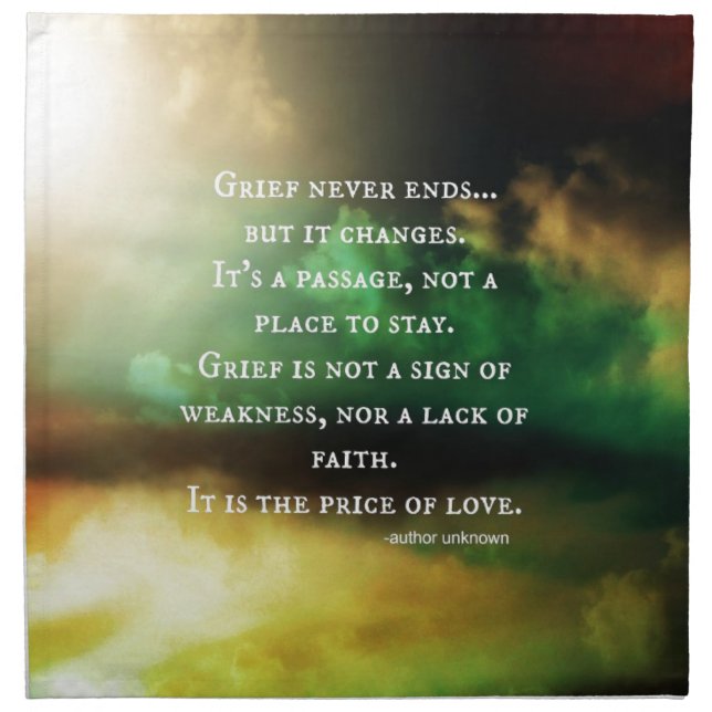 GRIEF never ends Cloth Napkin (Front)
