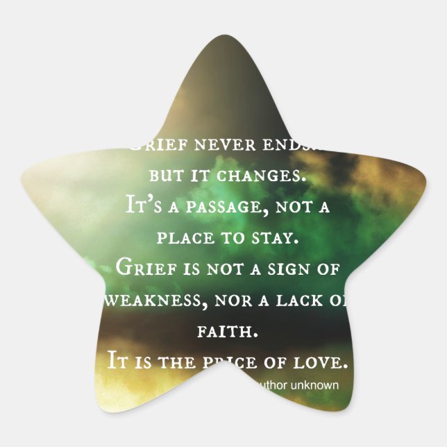 GRIEF never ends Star Sticker (Front)
