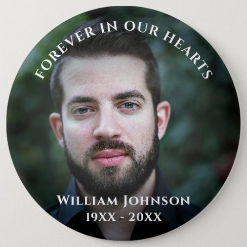 Grief Remembrance Celebration Of Life Custom Photo Button