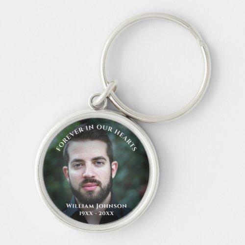 Grief Remembrance Celebration Of Life Custom Photo Keychain