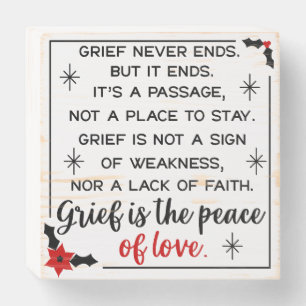 Grief Wooden Box Sign
