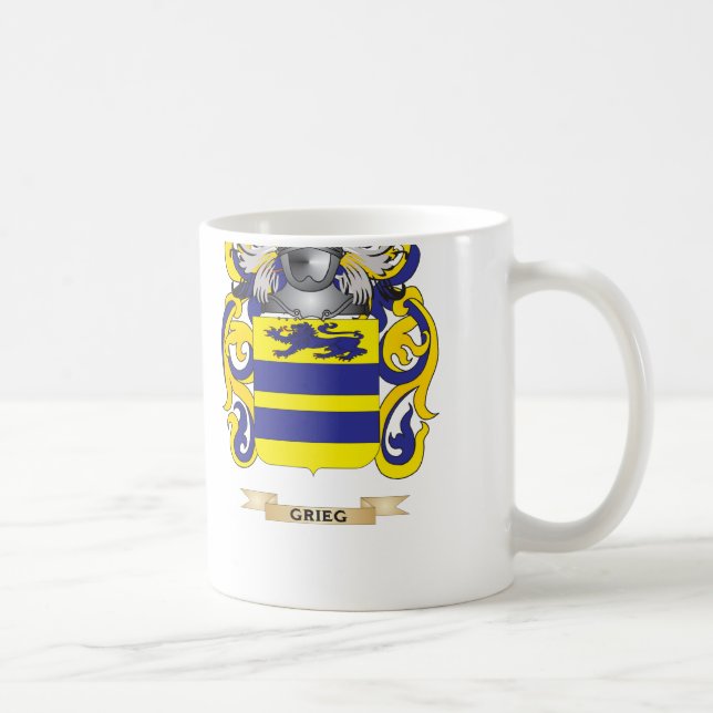 Grieg Coat of Arms (Family Crest) Coffee Mug (Right)